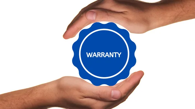 Two hands protecting a blue warranty seal, the symbol of the product warranty certificate